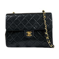 Chanel Single Flap Mini Quilted Shoulder Bag Lambskin Black
