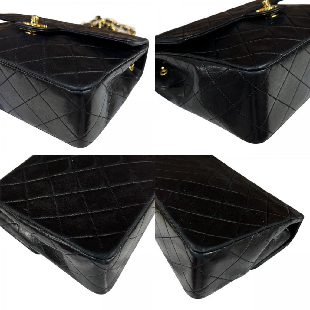 Chanel Single Flap Mini Quilted Shoulder Bag Lambskin Black — view 9