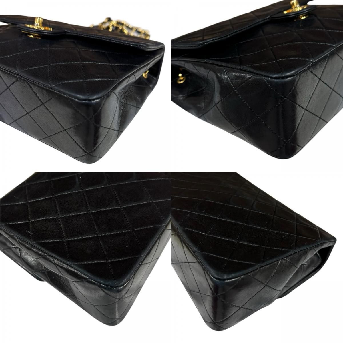 Chanel Single Flap Mini Quilted Shoulder Bag Lambskin Black — view 9