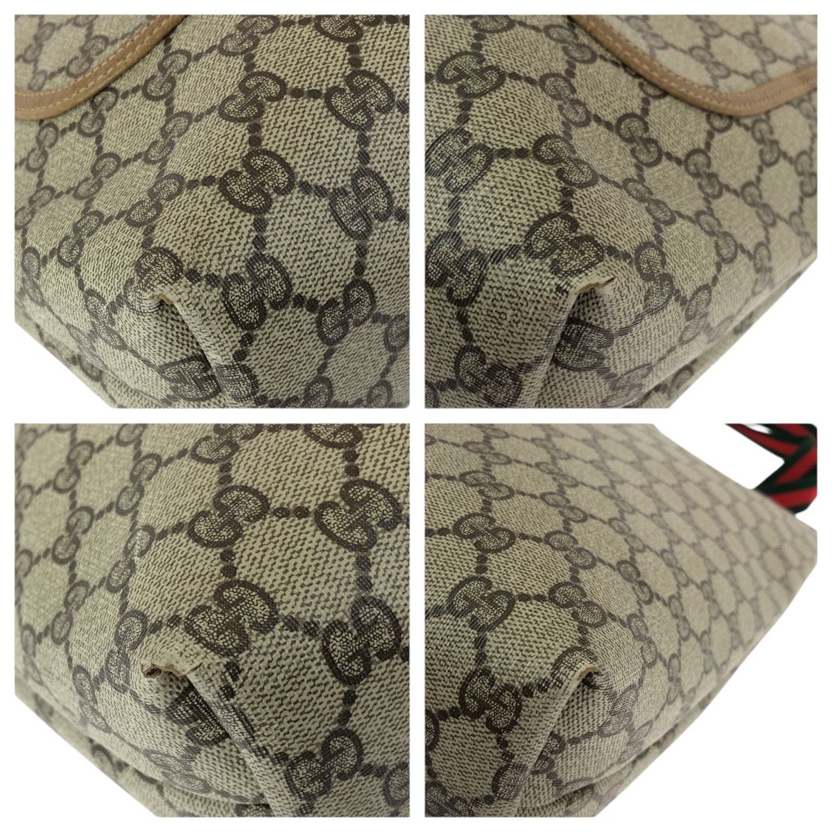 Gucci Vintage Sherry Line Beige GG Supreme Canvas Tote — view 3