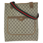 Gucci Vintage Sherry Line Beige GG Supreme Canvas Tote