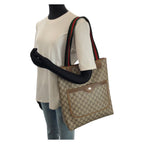 Gucci Vintage Sherry Line Beige GG Supreme Canvas Tote — view 7