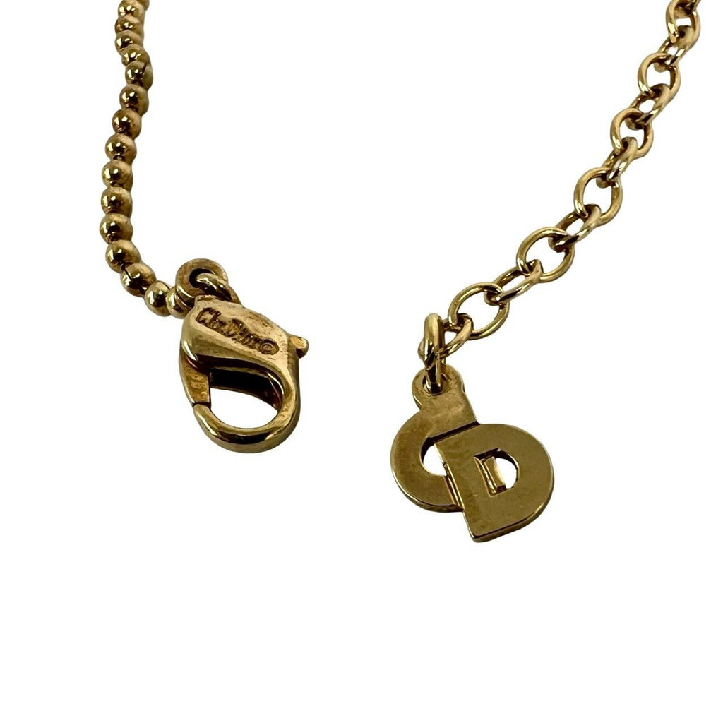 Dior Vintage Coin Motif Logo Pendant Gold — view 5