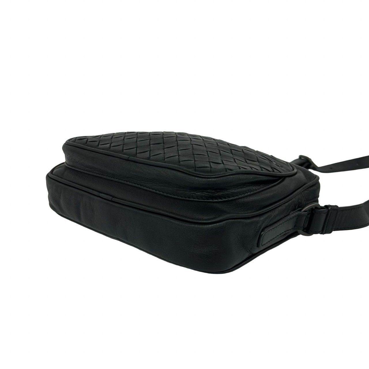 Bottega Veneta Intrecciato Leather Mini Shoulder Bag Pochette Black — view 8