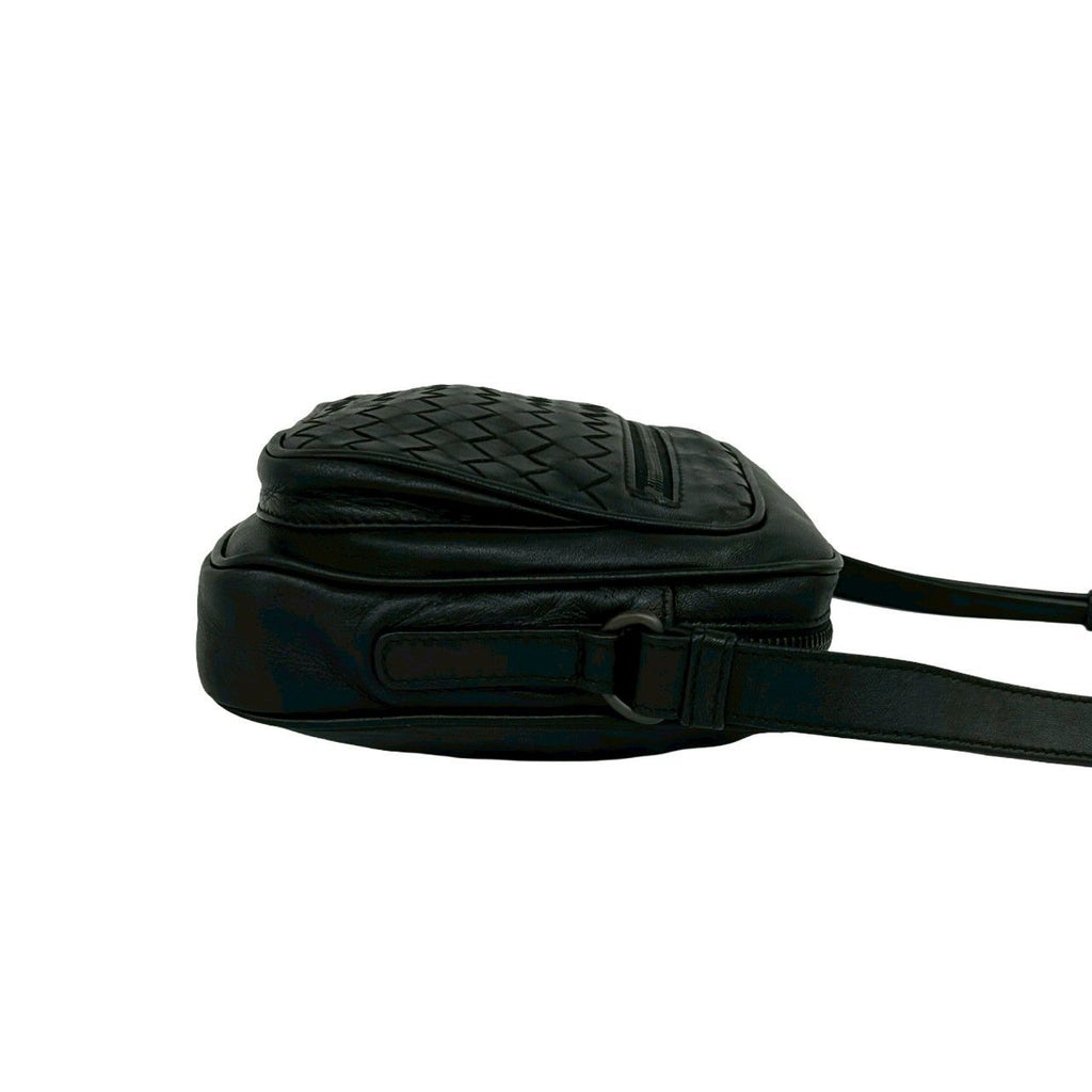Bottega Veneta Intrecciato Leather Mini Shoulder Bag Pochette Black — view 6