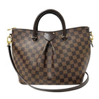 Louis Vuitton 2-Way Shoulder Bag Damier Canvas Sienna PM Brown Handle Going
