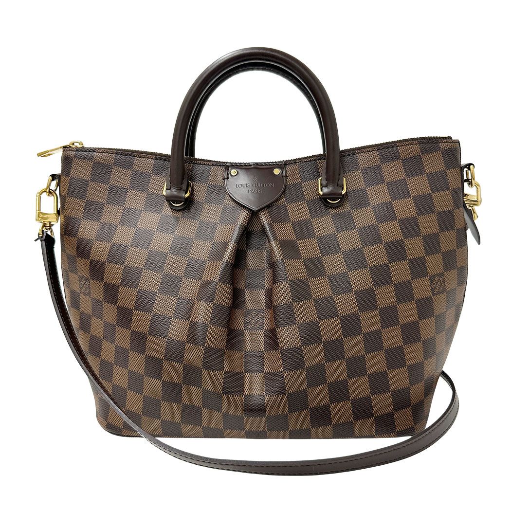 Louis Vuitton 2-Way Shoulder Bag Damier Canvas Sienna PM Brown Handle Going