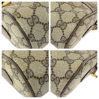 Gucci Vintage Sherry Line Beige Gold GG Supreme Canvas Shoulder — view 3