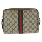 Gucci Vintage Sherry Line Beige Gold GG Supreme Canvas Shoulder — view 2