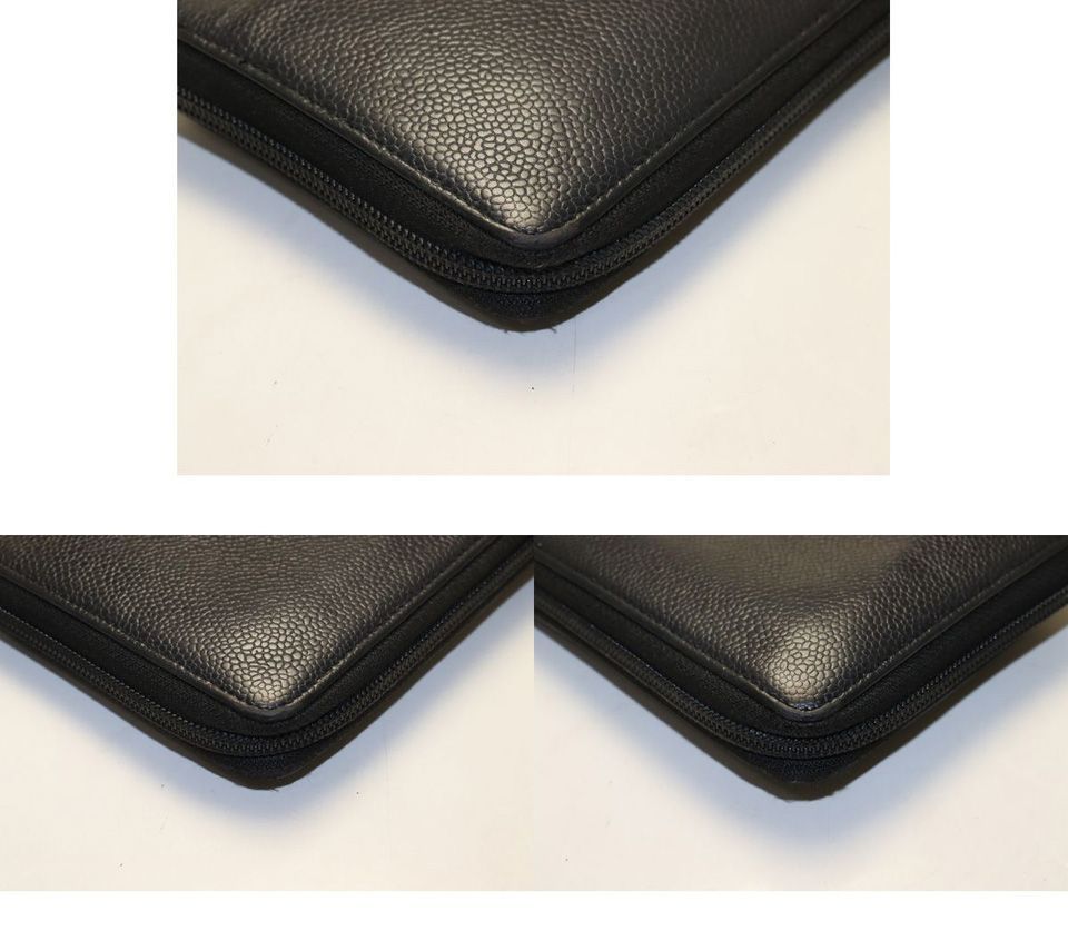 Chanel CC Logo Zip Wallet Caviar Leather — view 8