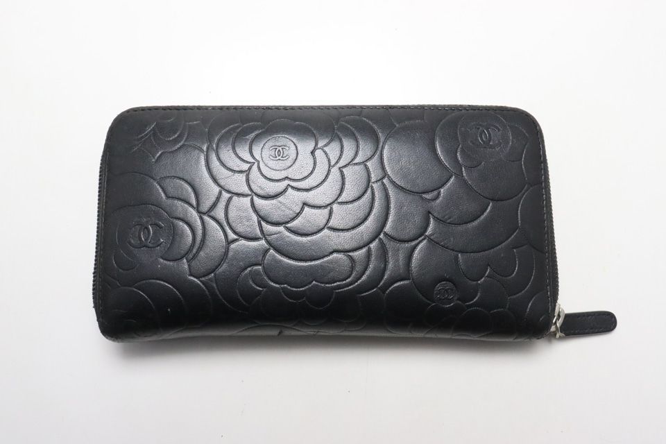 Chanel Camellia Leather Zip Around Wallet — view 2