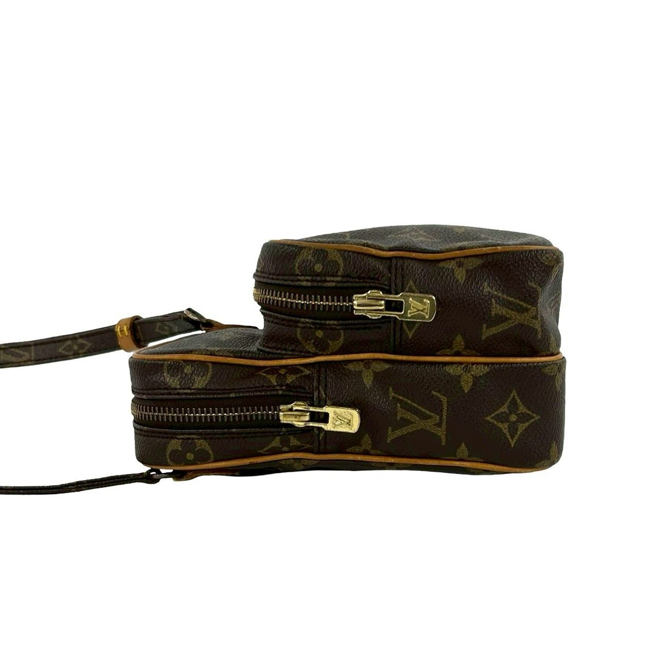 Louis Vuitton Vintage Amazon Monogram Leather Mini Shoulder Bag Pochette Brown — view 5