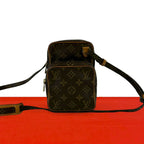 Louis Vuitton Vintage Amazon Monogram Leather Mini Shoulder Bag Pochette Brown