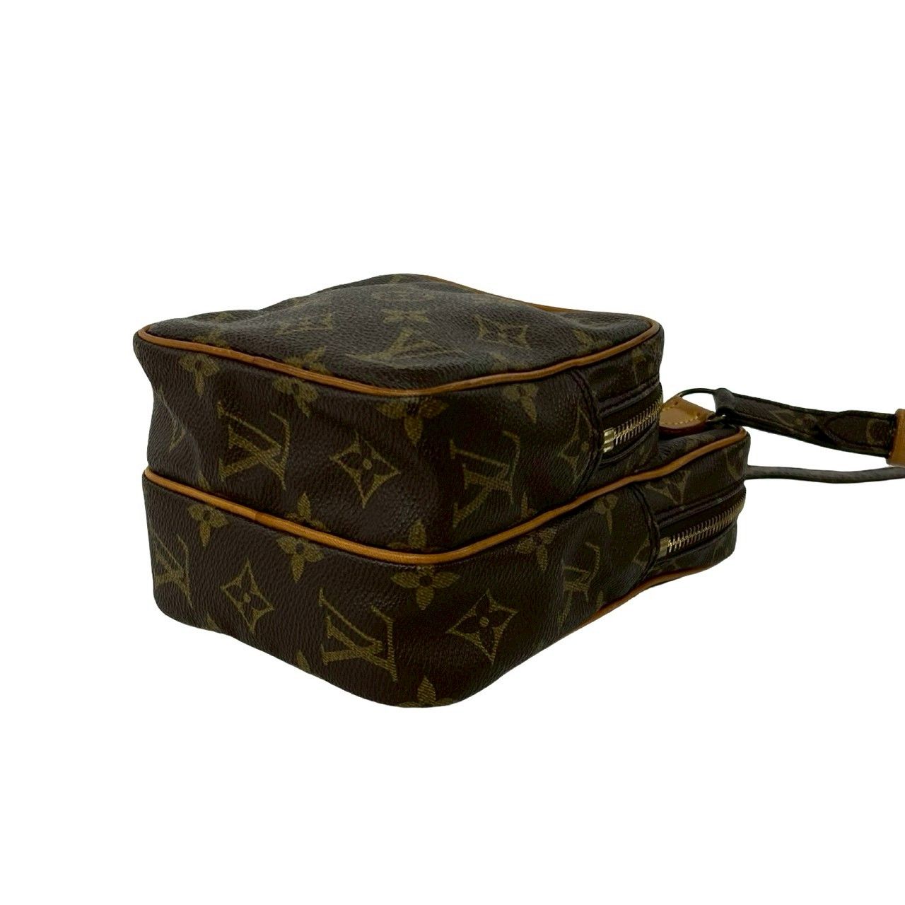 Louis Vuitton Vintage Amazon Monogram Leather Mini Shoulder Bag Pochette Brown — view 8
