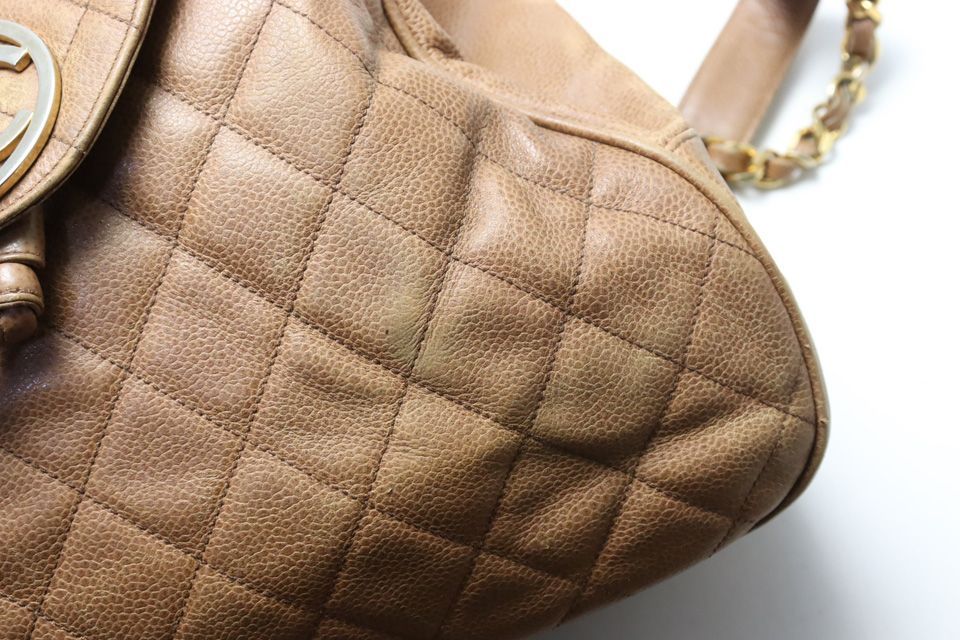 Chanel Quilted Caviar Leather Backpack — view 8