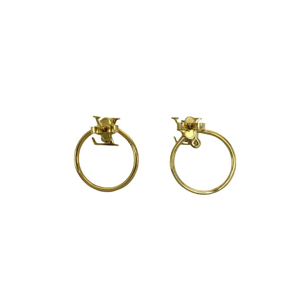 Louis Vuitton Book le Doreil Hoop LV Eclipse Earrings Gold — view 6