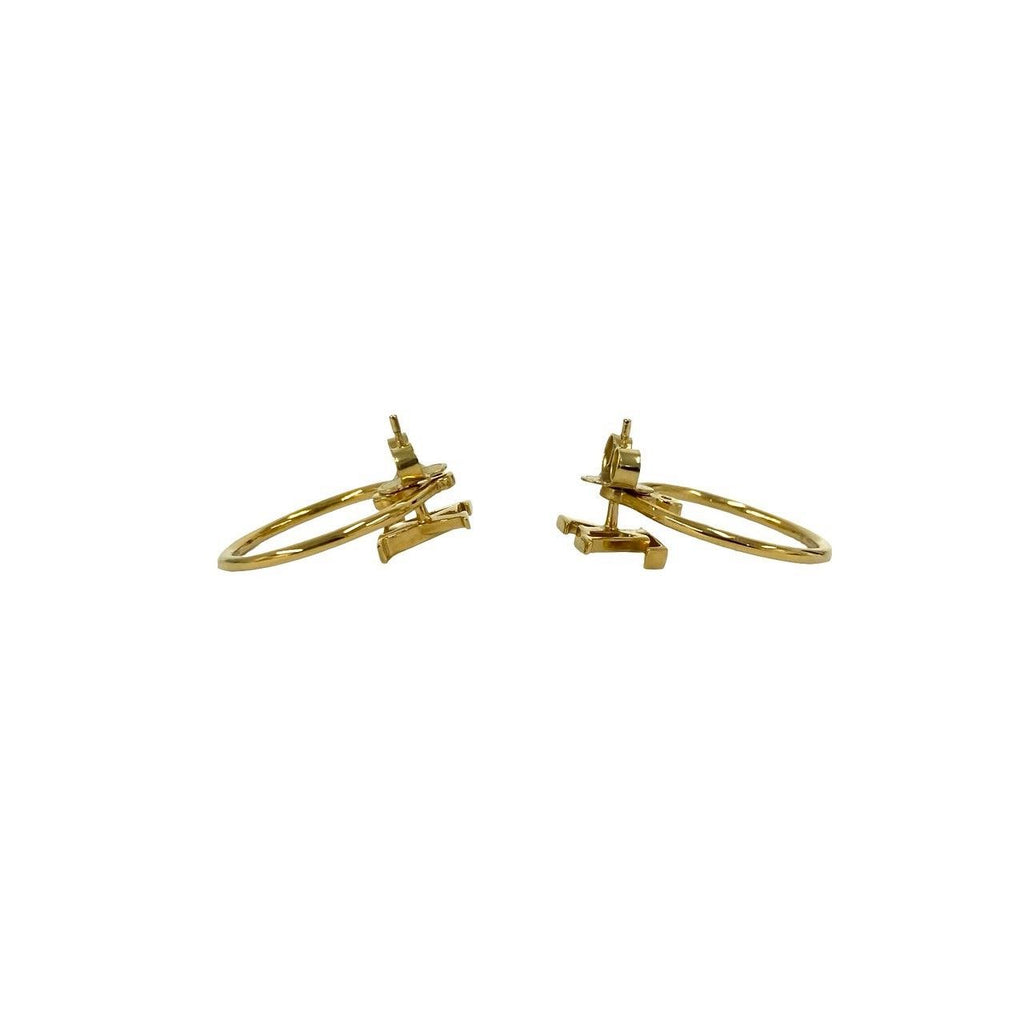 Louis Vuitton Book le Doreil Hoop LV Eclipse Earrings Gold — view 5