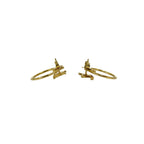 Louis Vuitton Book le Doreil Hoop LV Eclipse Earrings Gold — view 5
