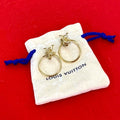 Louis Vuitton Book le Doreil Hoop LV Eclipse Earrings Gold