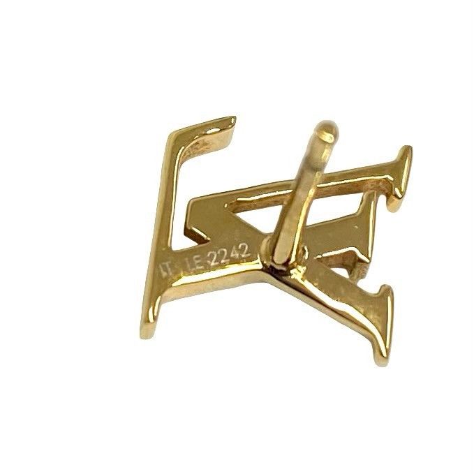 Louis Vuitton Book le Doreil Hoop LV Eclipse Earrings Gold — view 3