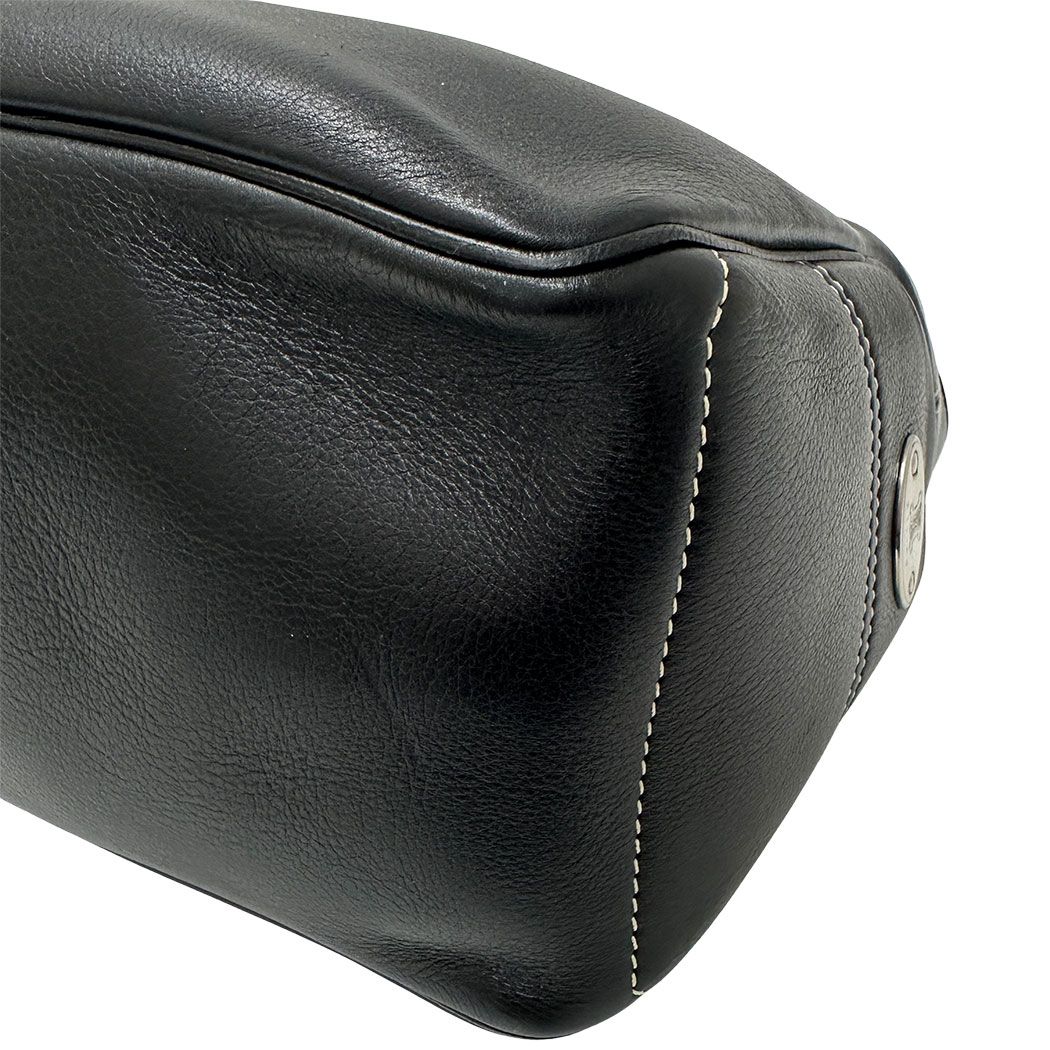 Celine Bag Handbag Leather Boogie Bag Black Handle — view 5