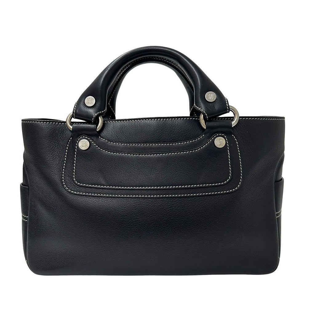 Celine Bag Handbag Leather Boogie Bag Black Handle
