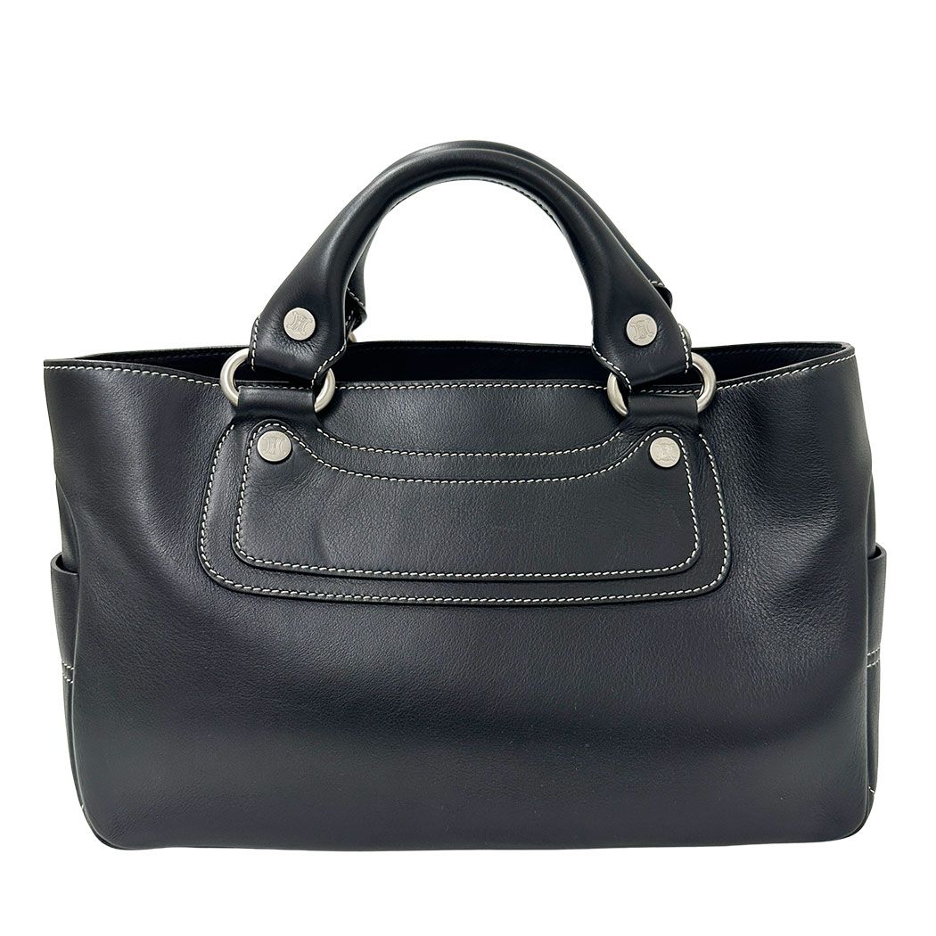 Celine Bag Handbag Leather Boogie Bag Black Handle — view 2