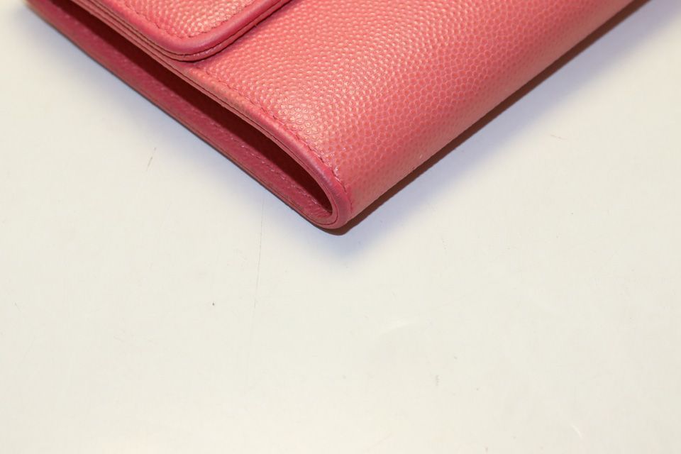 Chanel Caviar Leather CC Logo GD Trifold Wallet — view 5