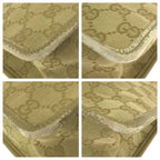 Gucci Beige Gold GG Canvas Leather Shoulder — view 3