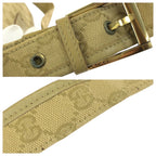 Gucci Beige Gold GG Canvas Leather Shoulder — view 6