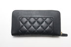Chanel Quilted Boy Caviar Leather Zip Around Wallet — view 2