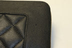 Chanel Quilted Boy Caviar Leather Zip Around Wallet — view 7