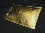 Fendi Clutch Large Flat Pouch Gold Leather Tassel — view 4