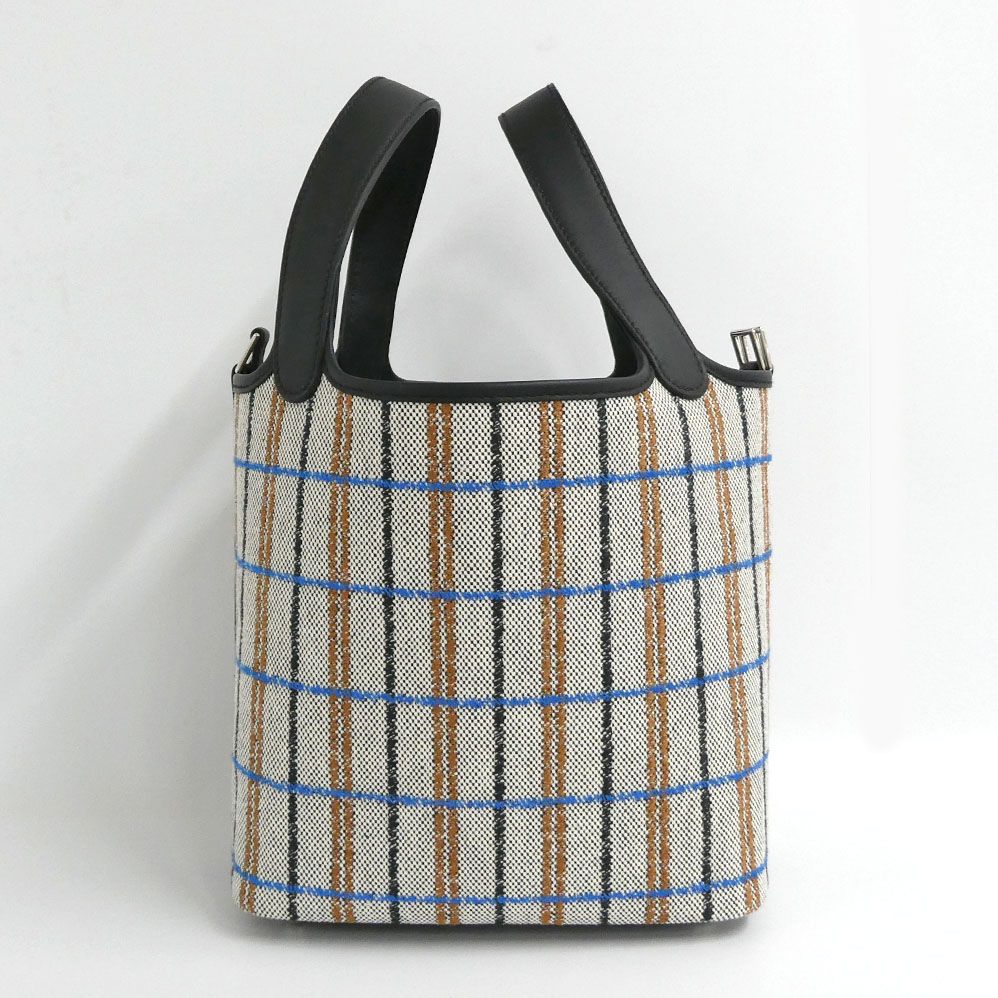 Hermes Picotin Lock PM Couverture Black Ecru Fauve Blue Zanzibar Toile Swift — view 2