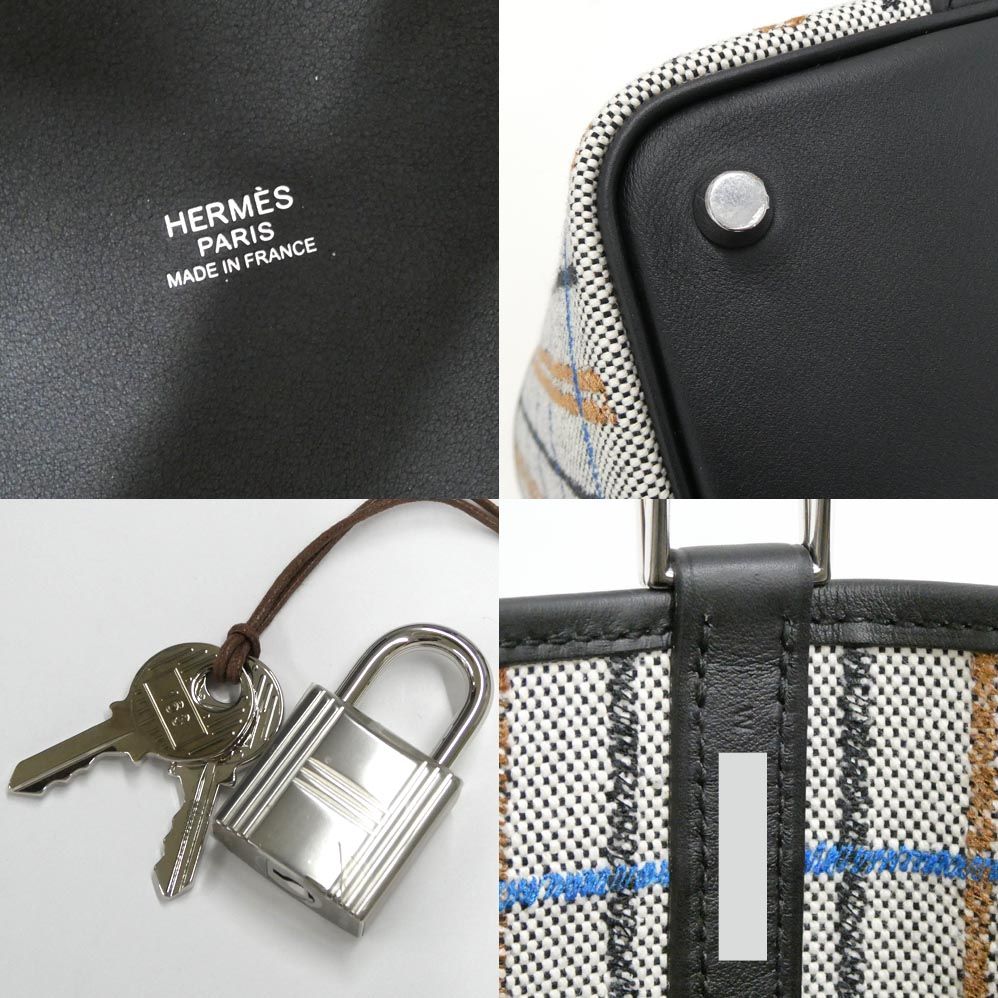 Hermes Picotin Lock PM Couverture Black Ecru Fauve Blue Zanzibar Toile Swift — view 8