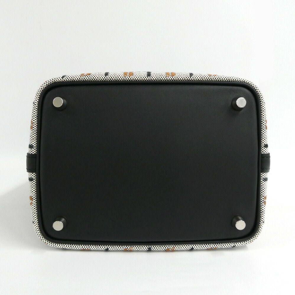 Hermes Picotin Lock PM Couverture Black Ecru Fauve Blue Zanzibar Toile Swift — view 5