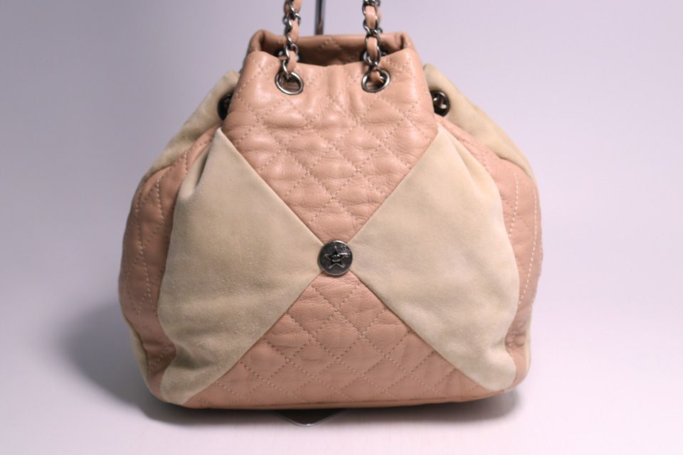 Chanel Quilted Leather Suede Shoulder — view 2