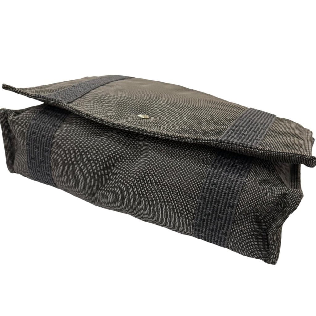 Hermes Her Line Besace MM Series Button Flap Messenger Bag Charcoal Gray — view 5