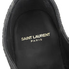 Saint Laurent Paris Glitter Lace Up Leather Shoes Black — view 6