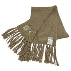 Loewe Snafjita Wool Blend Anagram Rabbit Dandelion Scarf with Fringe Brown — view 2