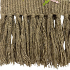 Loewe Snafjita Wool Blend Anagram Rabbit Dandelion Scarf with Fringe Brown — view 4