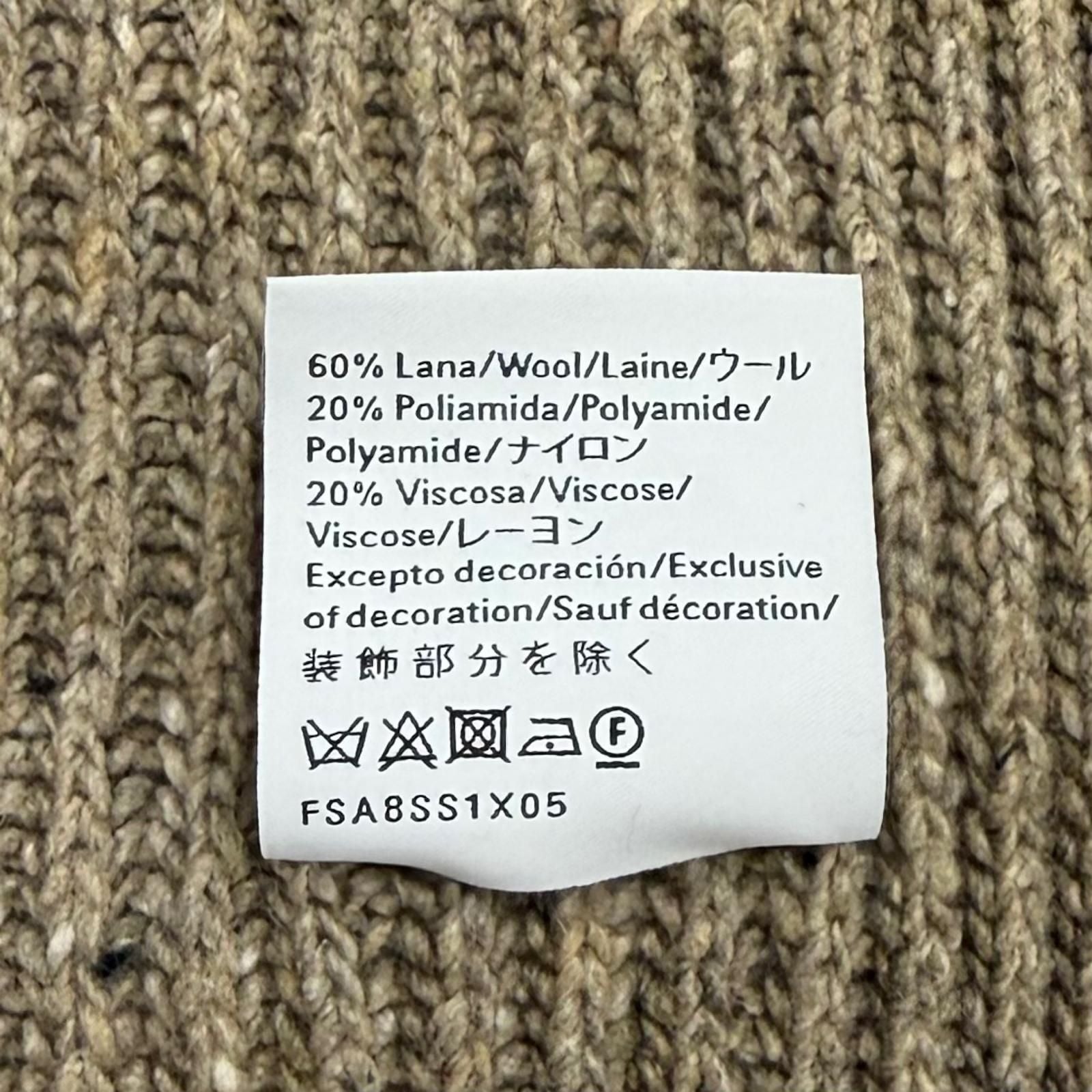 Loewe Snafjita Wool Blend Anagram Rabbit Dandelion Scarf with Fringe Brown — view 7