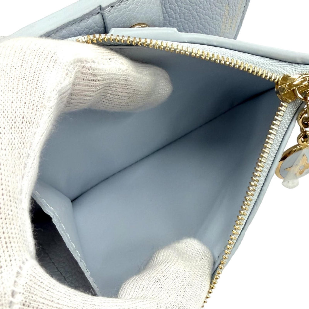 Louis Vuitton Portefeuille Lisa Monogram Empreinte Azur Blue Bifold Wallet — view 6