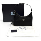 Prada Re Edition Re-Nylon Triangle Logo Handbag Black Box with — view 2