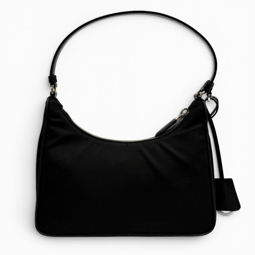 Prada Re Edition Re-Nylon Triangle Logo Handbag Black Box with — view 3