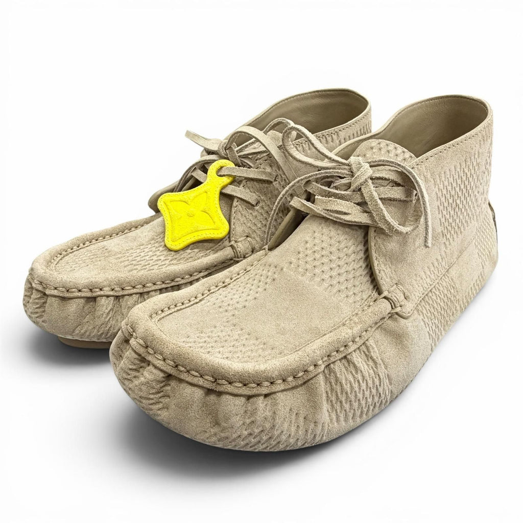 Louis Vuitton LV Footprint High Derby Monogram Flower Tag Damier Suede Leather — view 2