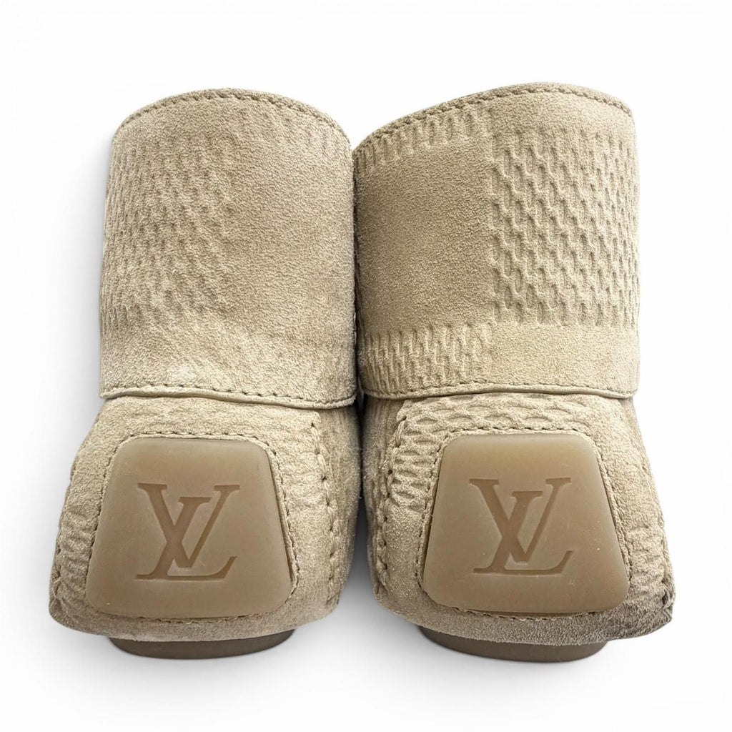 Louis Vuitton LV Footprint High Derby Monogram Flower Tag Damier Suede Leather — view 5