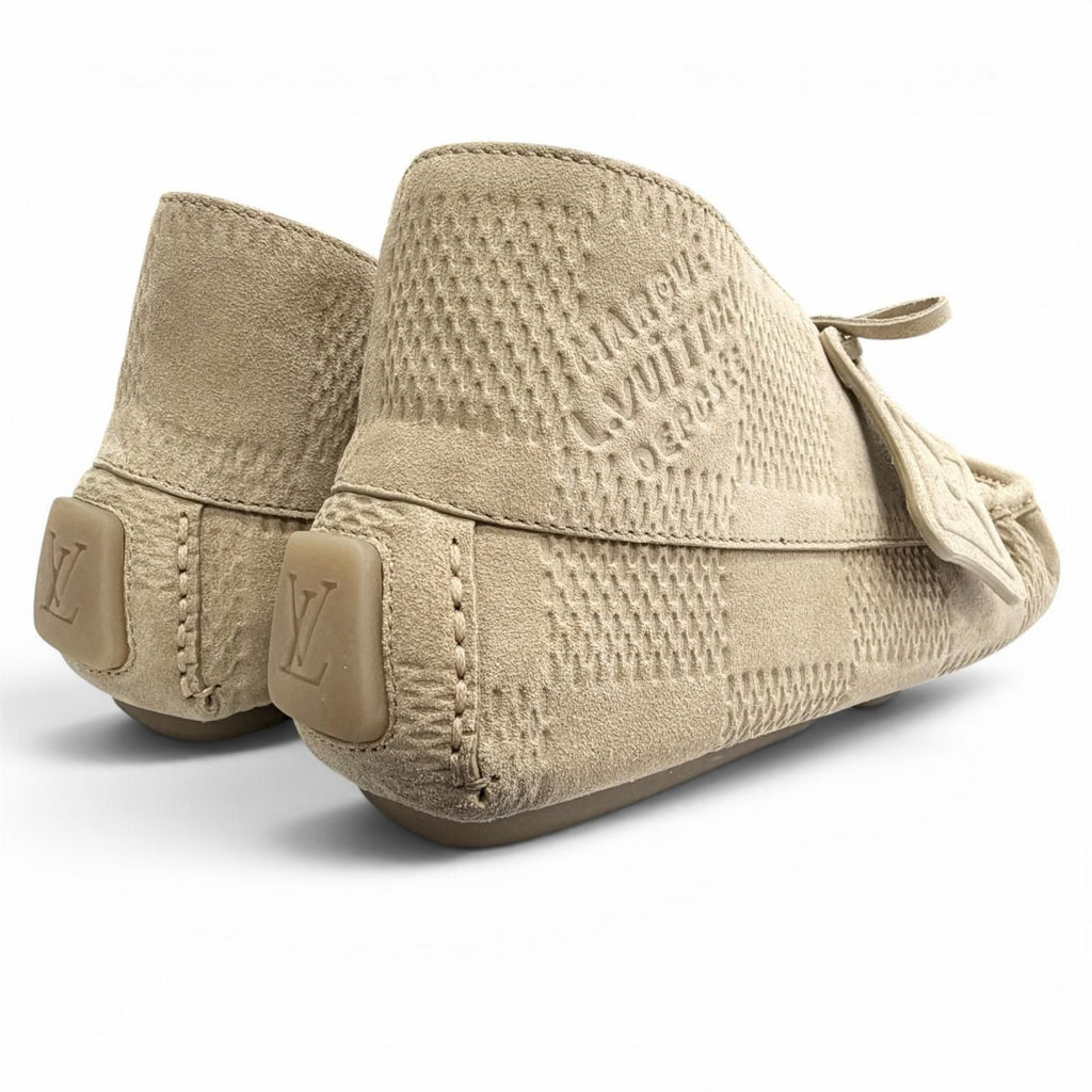Louis Vuitton LV Footprint High Derby Monogram Flower Tag Damier Suede Leather — view 6