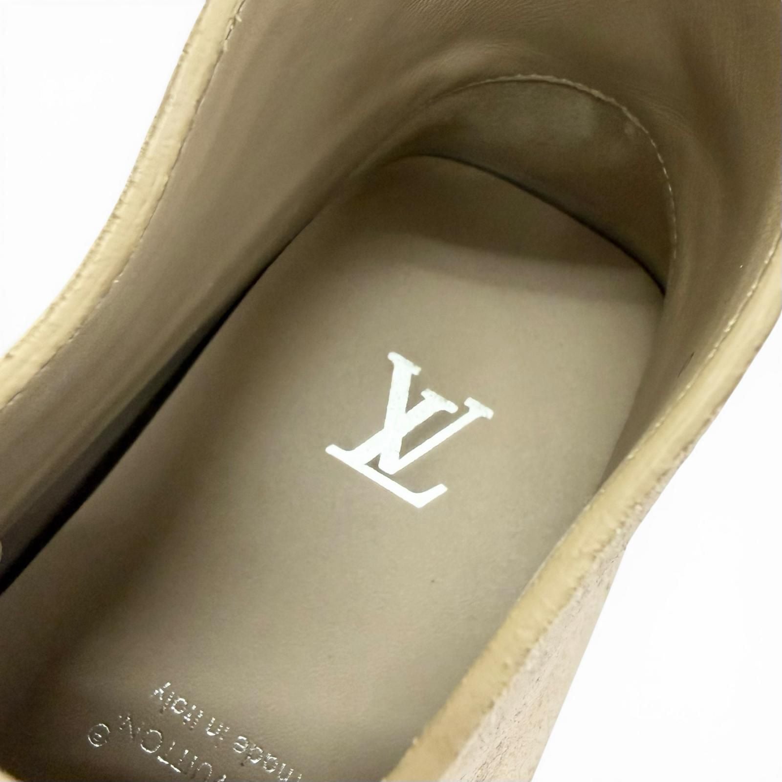 Louis Vuitton LV Footprint High Derby Monogram Flower Tag Damier Suede Leather — view 9