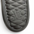 Louis Vuitton LV Waterfront Line Rubber Damier Slide Sandals Black 8 — view 9